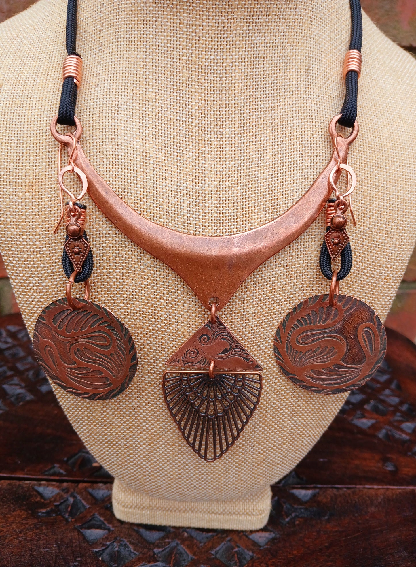 Copper Necklace & Earring Set