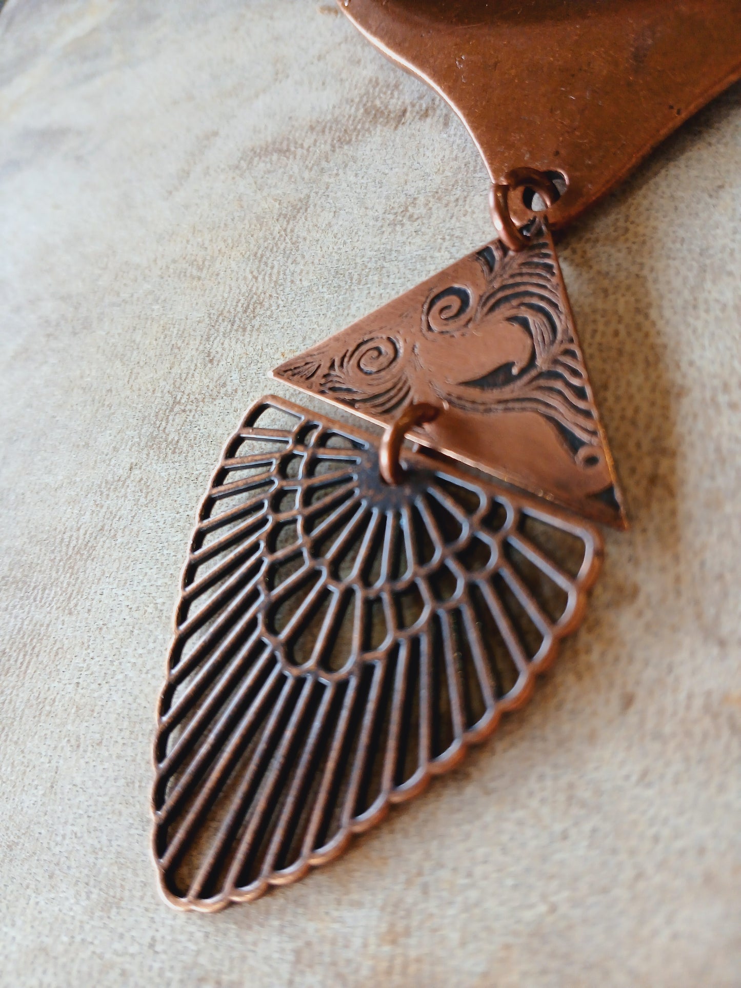 Copper Necklace & Earring Set