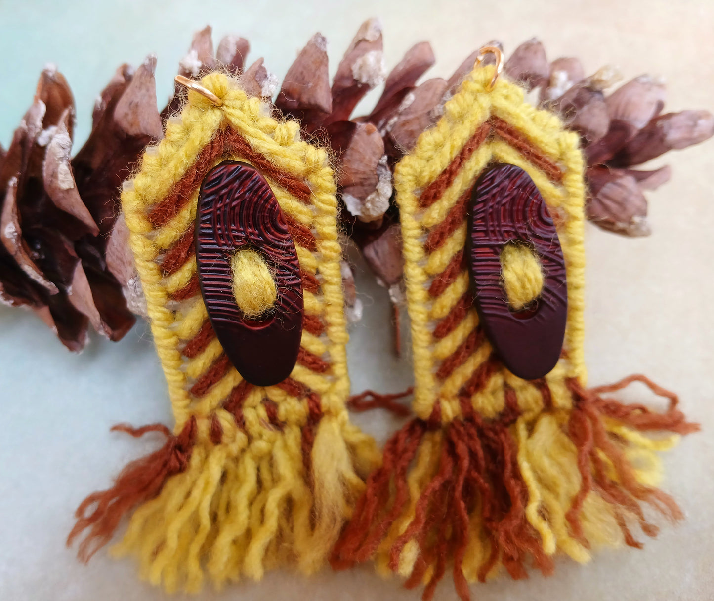 Yarn Earrings-Arrow