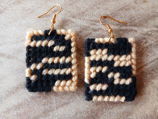 Yarn Earrings-Abstract