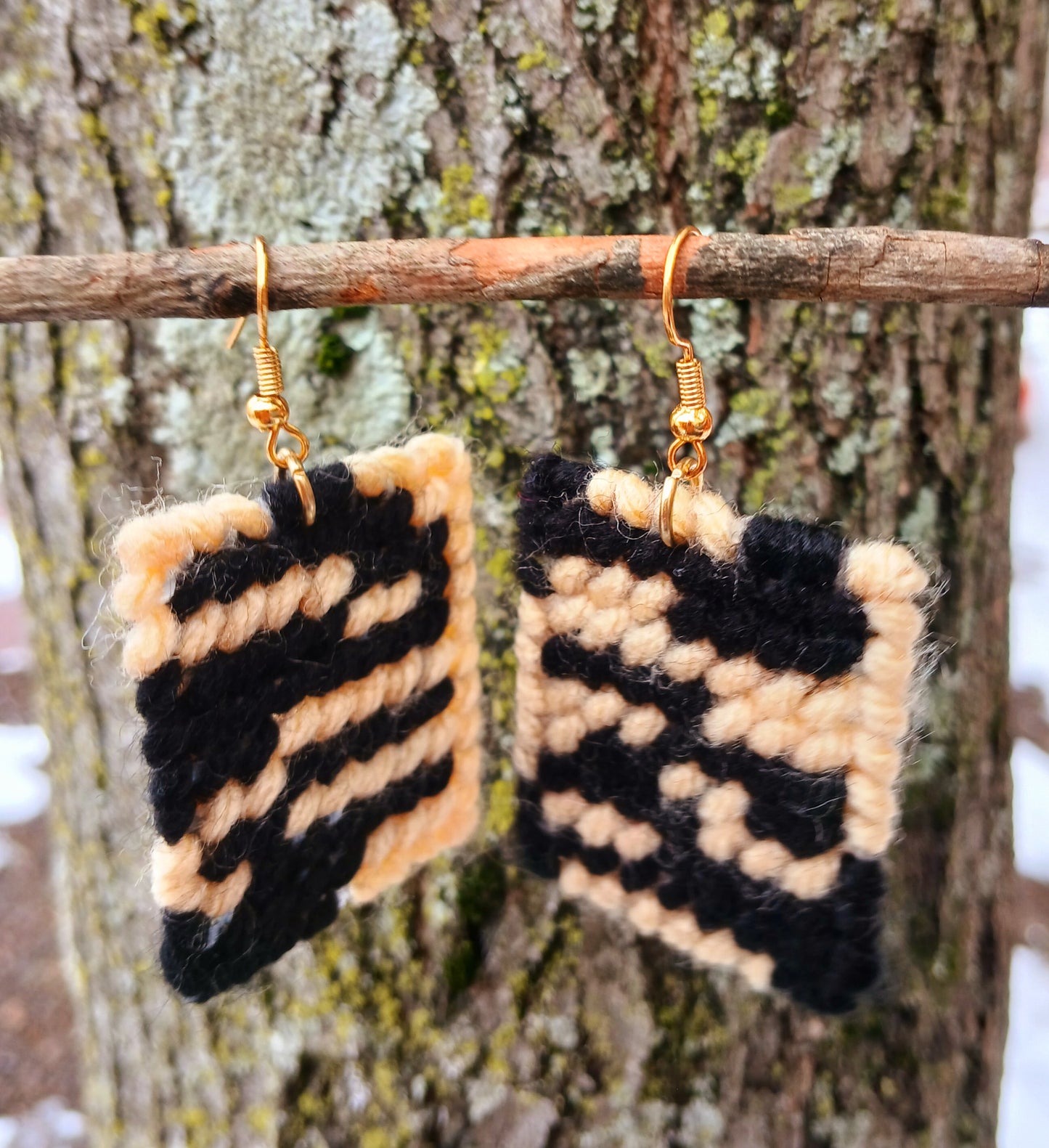 Yarn Earrings-Abstract