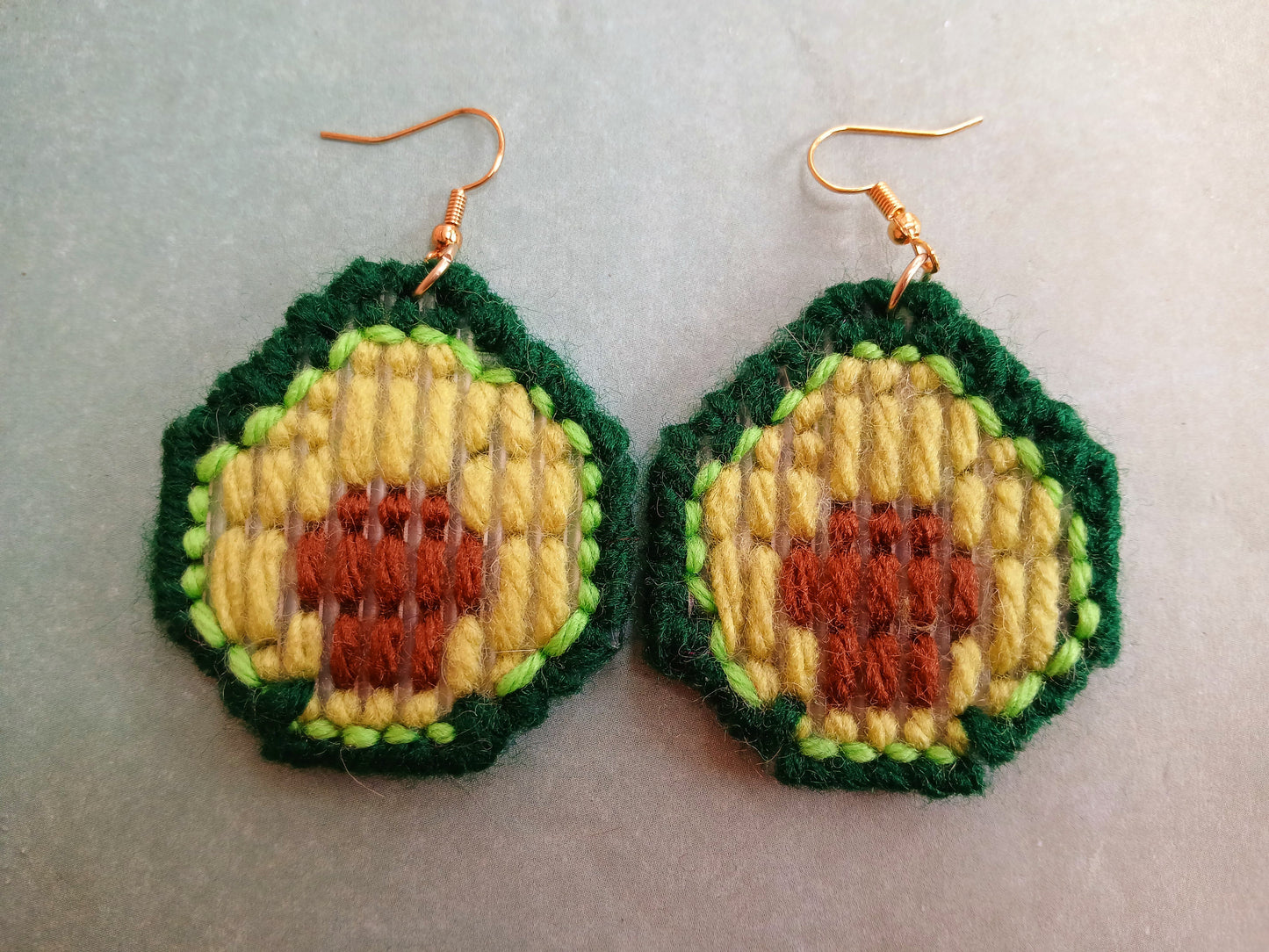 Yarn Earrings-Avocado 🥑