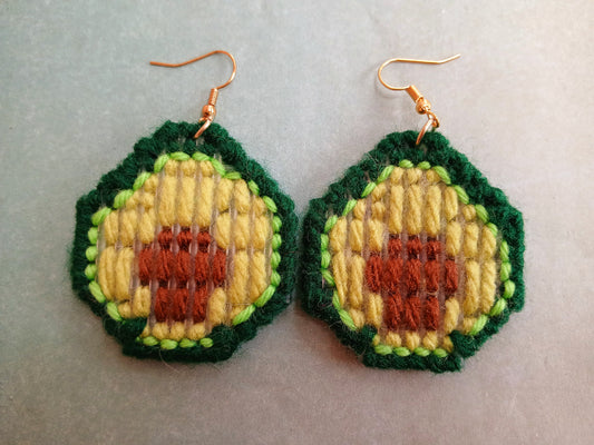 Yarn Earrings-Avocado 🥑