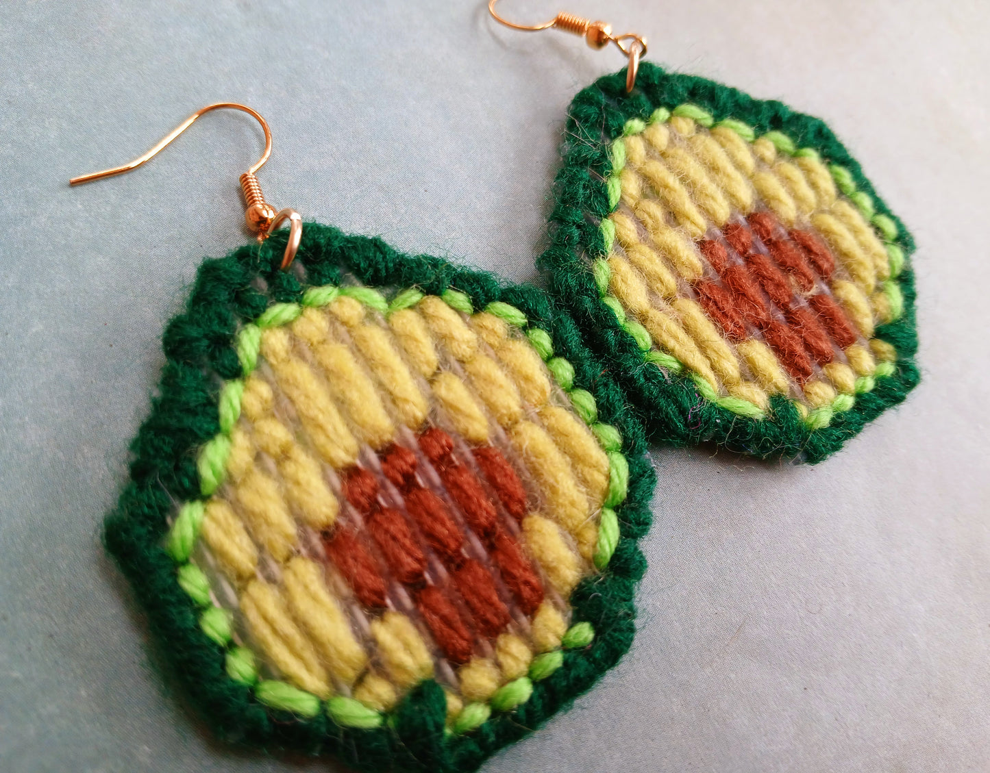 Yarn Earrings-Avocado 🥑