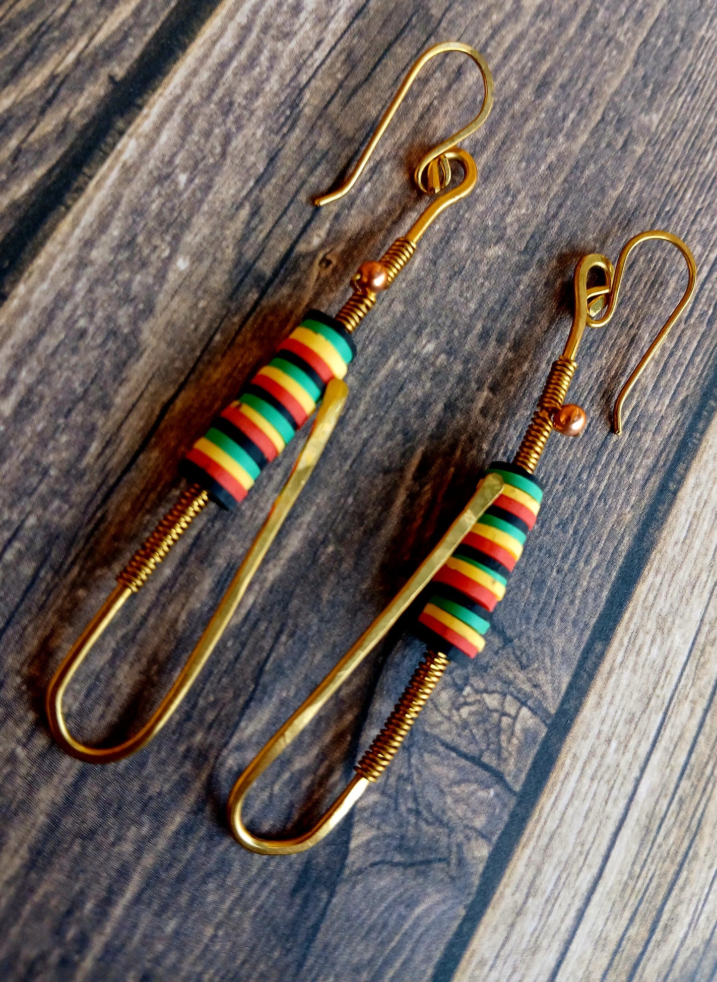 Brass Hook Earrings