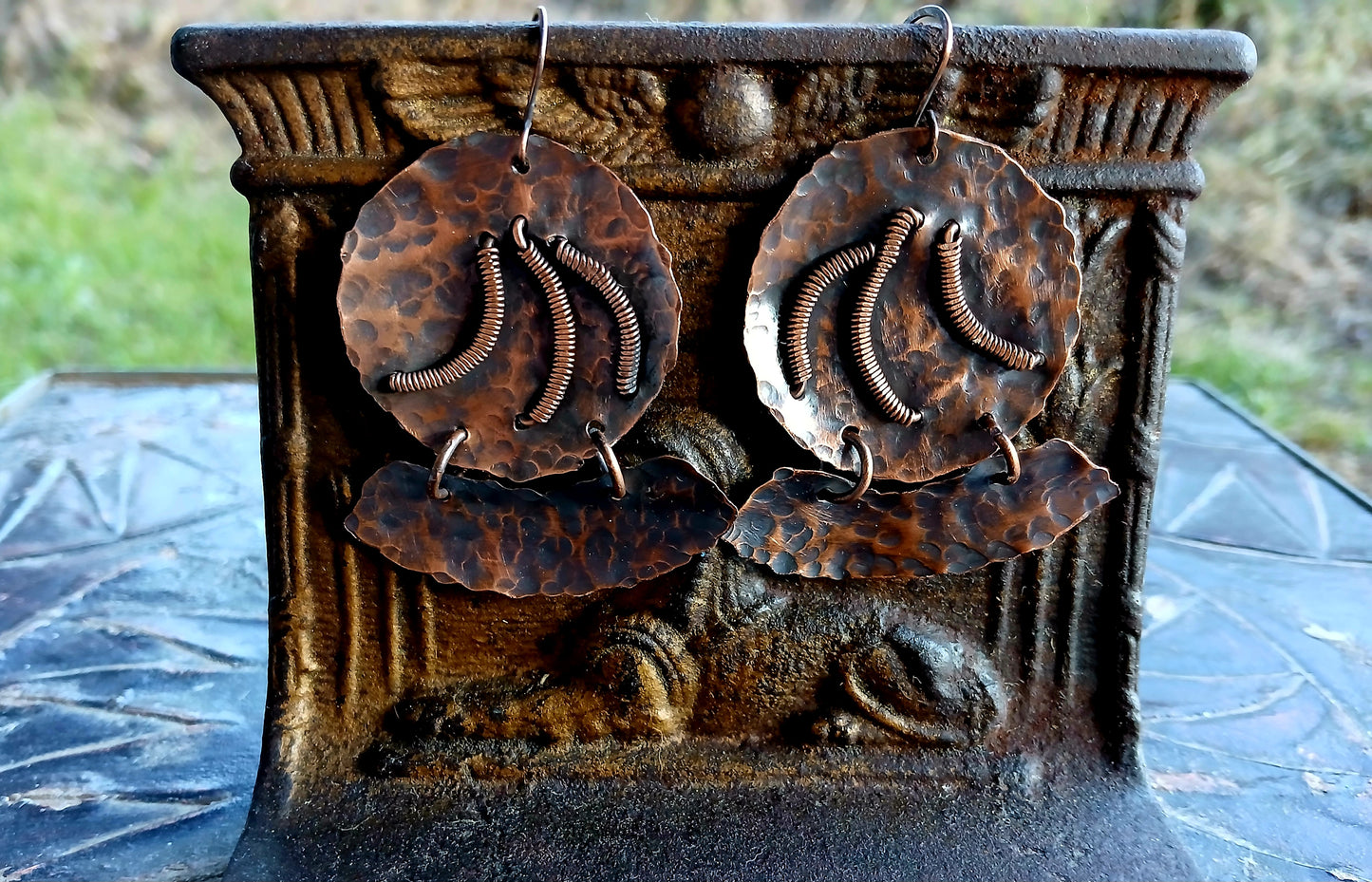 Copper Earrings (Antique Finish)