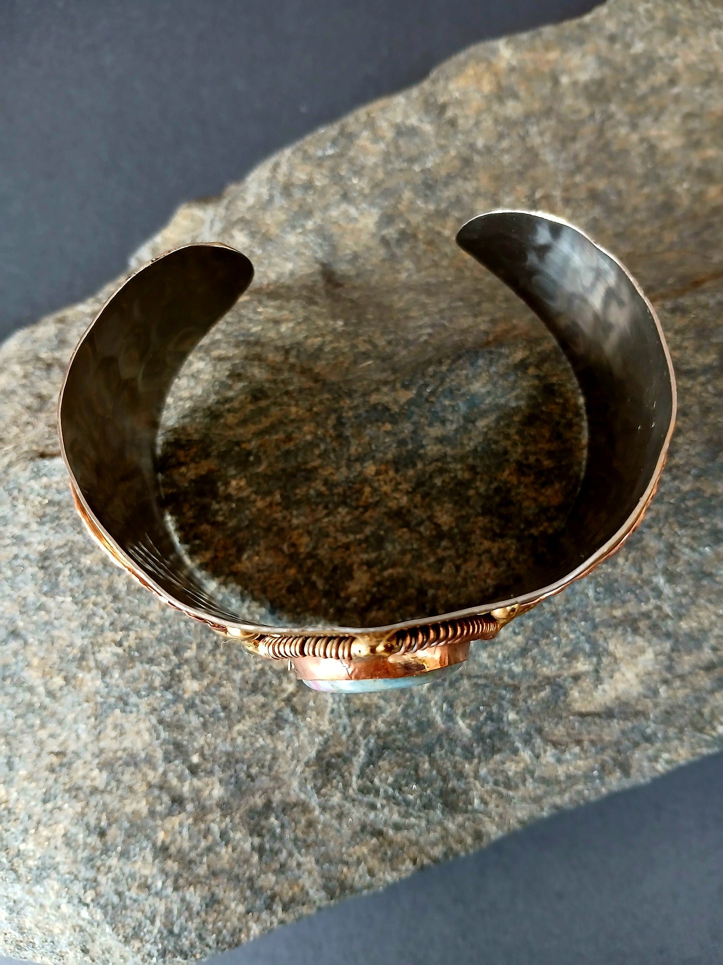 Cuff/Bracelet-Mixed Metal, Ruby Fuschite