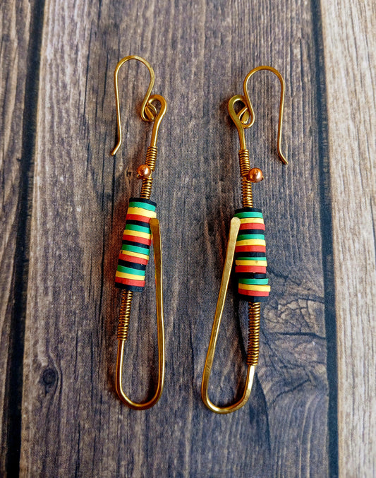 Brass Hook Earrings