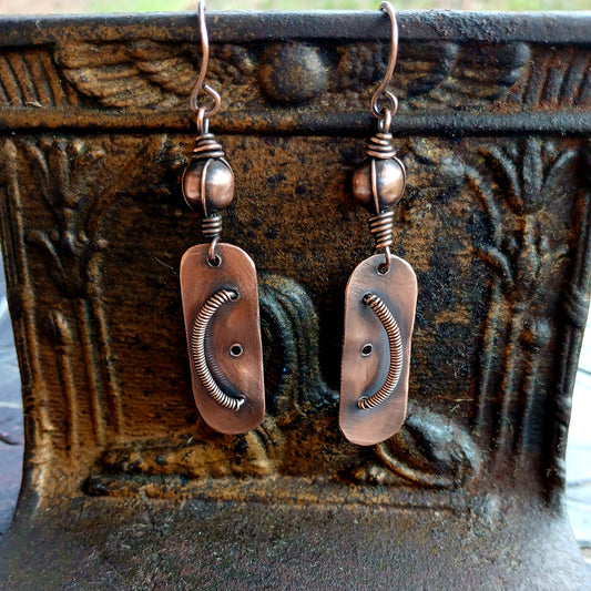 Copper Earrings (Antique Finish)