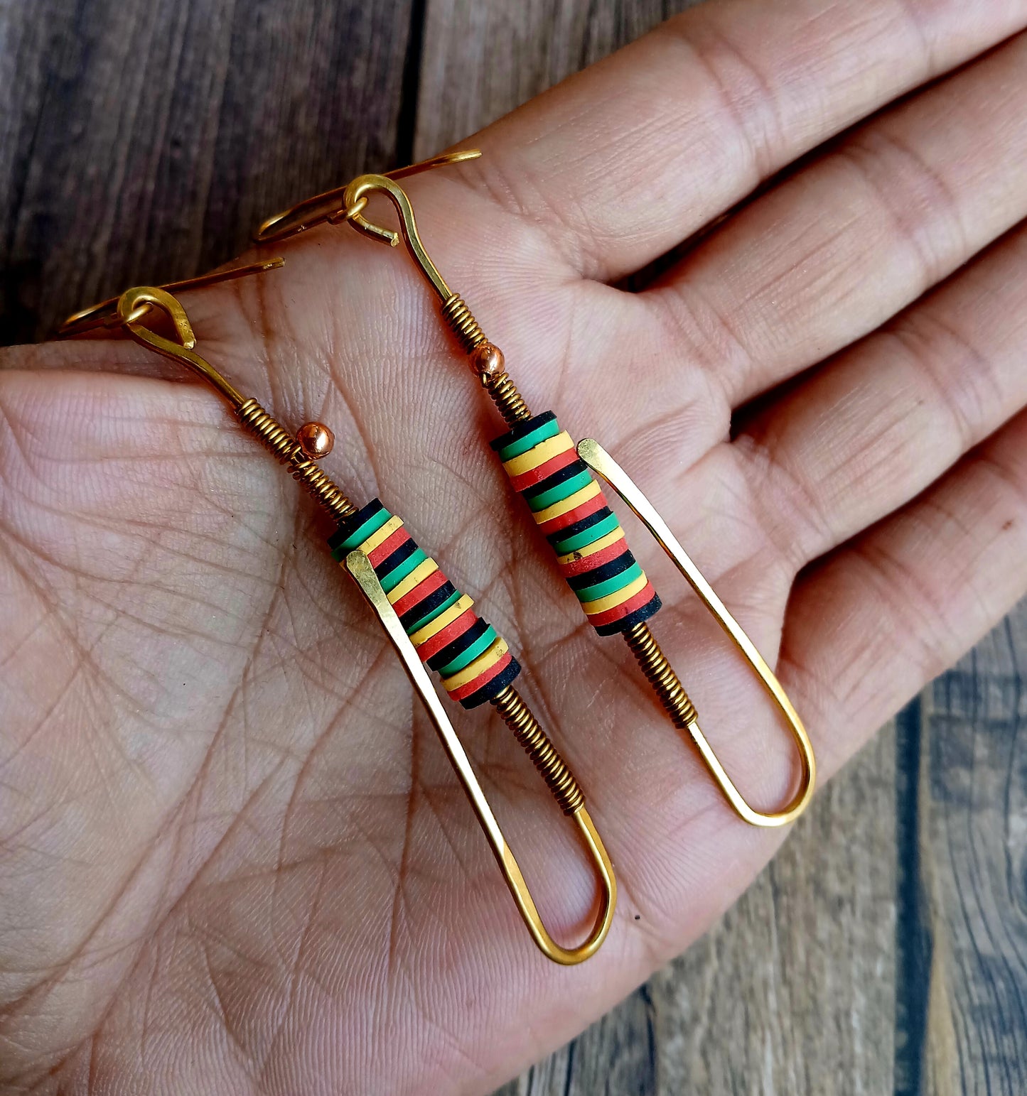 Brass Hook Earrings