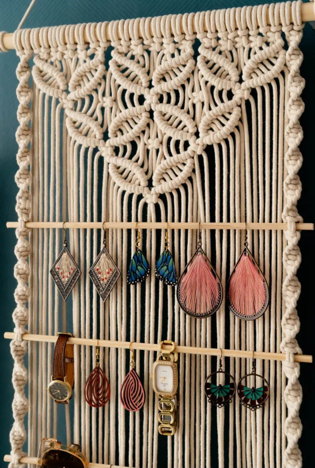 Macrame Jewelry Organizer