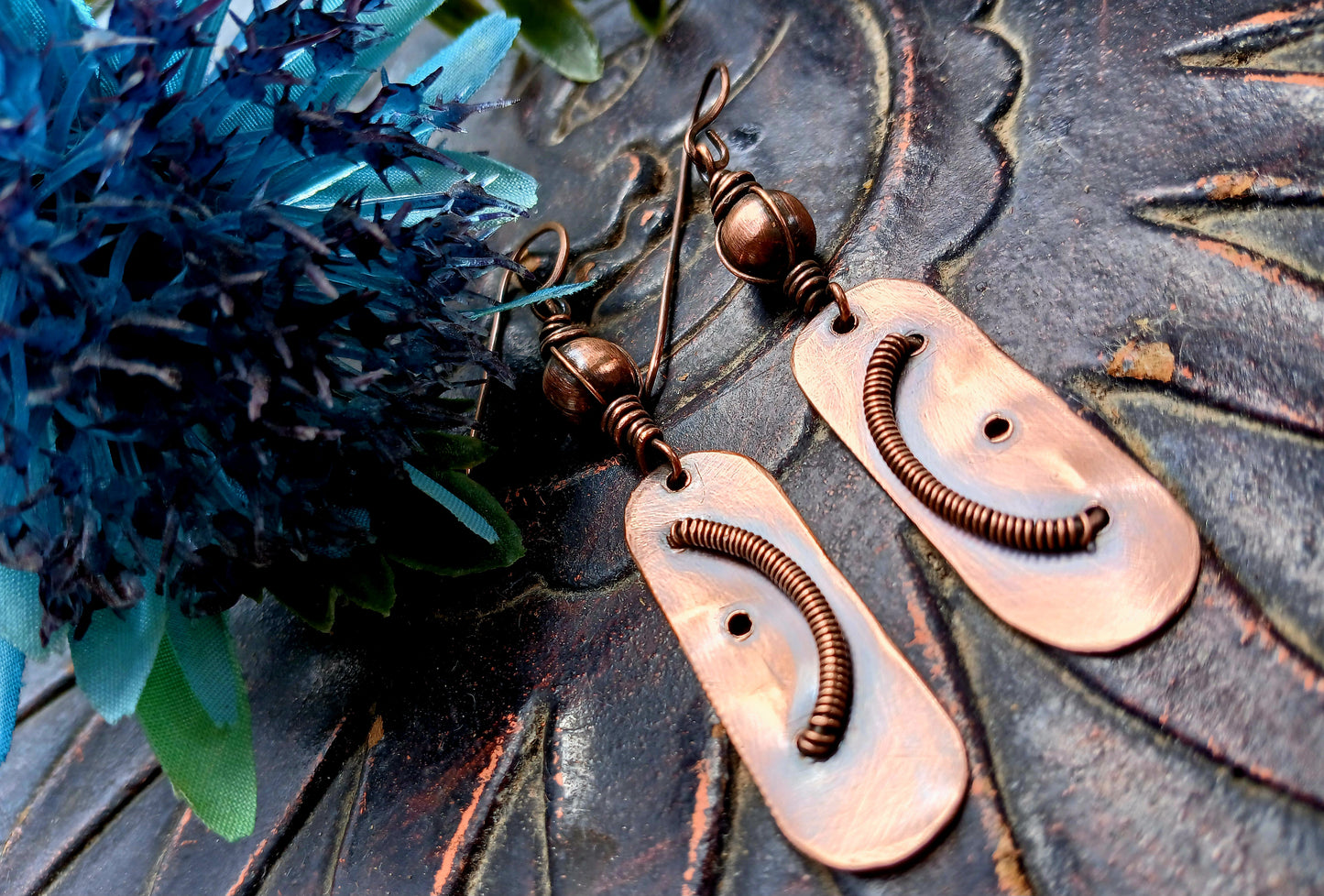 Copper Earrings (Antique Finish)
