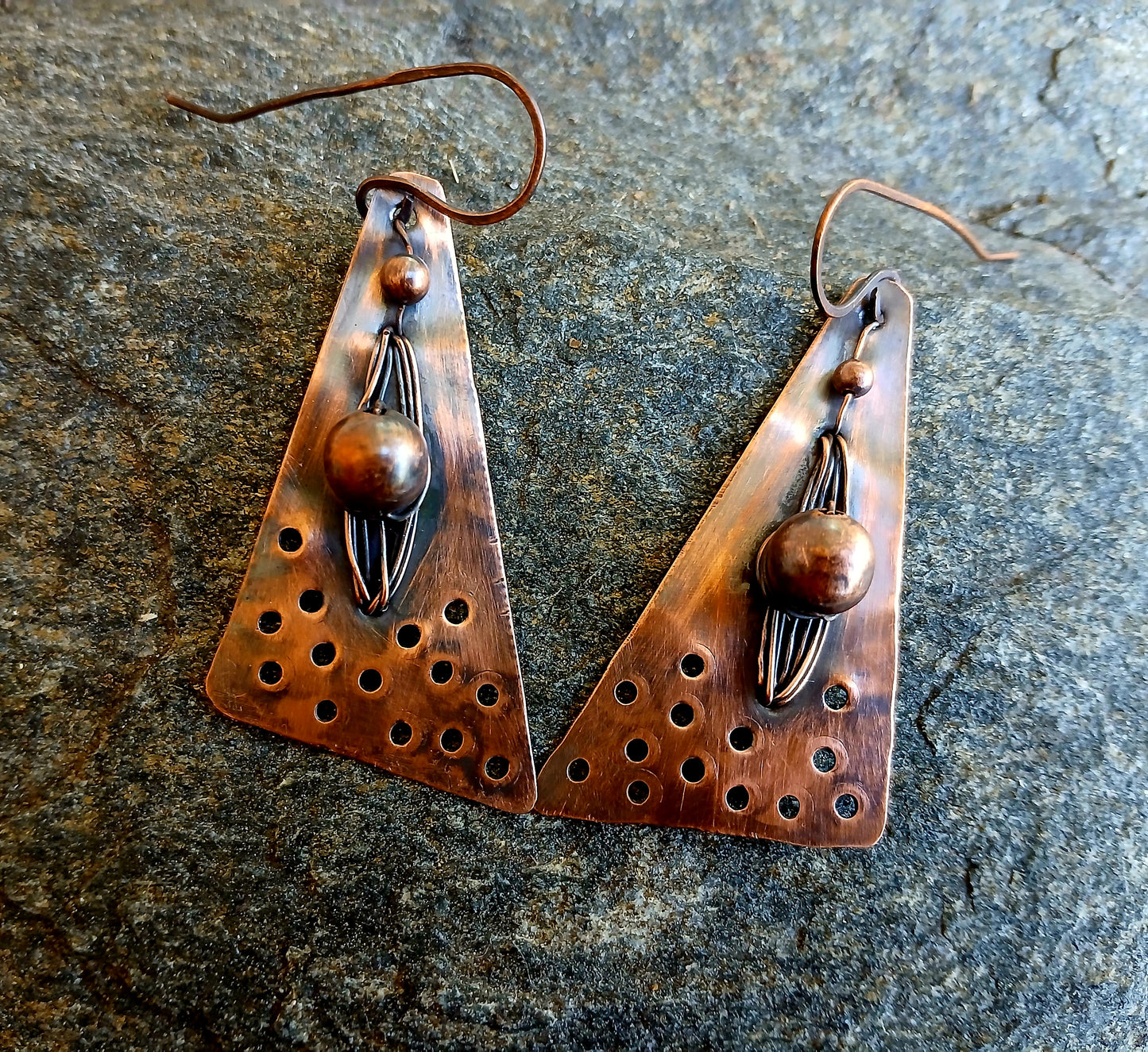 Copper Earrings (Antique Finish)