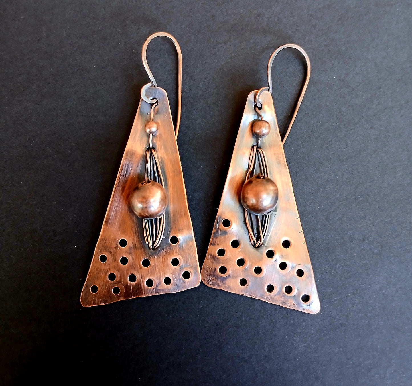 Copper Earrings (Antique Finish)