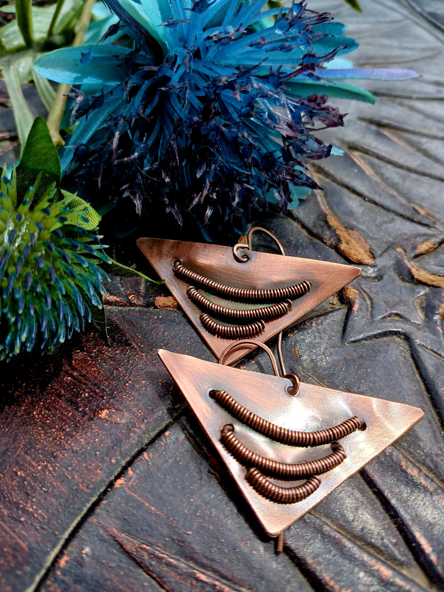Copper Earrings (Antique Finish)