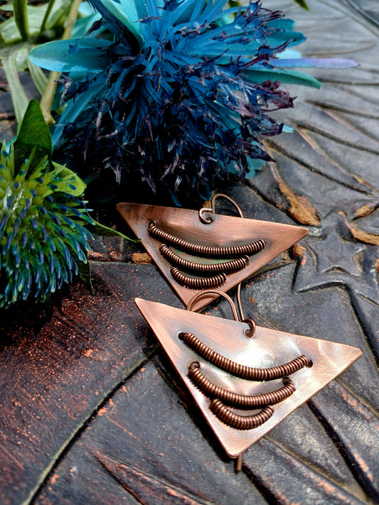 Copper Earrings (Antique Finish)