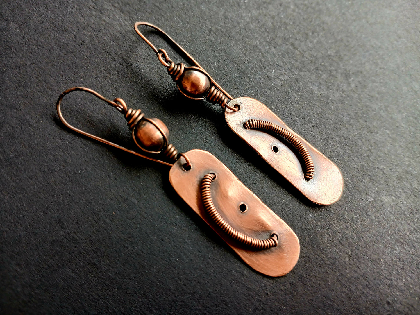 Copper Earrings (Antique Finish)